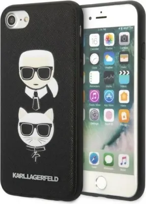 Image de Karl Lagerfeld Klhci8Sakickcbk Iphone7/8 / Se 2020 / Se 2022 Czarny/Black Hardcase Saffiano Karl&Choupette Head