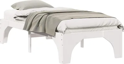 Image de vidaXL Cadre de lit blanc 80 x 200 cm Pin massif