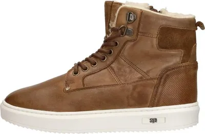 Productafbeelding van SUB55 Veterschoenen Hoog Veterschoenen Hoog - cognac - Maat 37