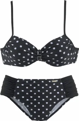 Produktbild von LASCANA Bügel-Bikini schwarz-weiß Größe 36 Cup D
