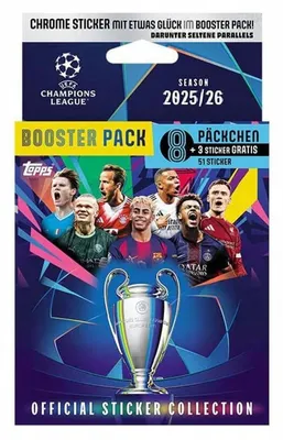 Produktbild von Topps/Merlin TOPP077829 - UEFA Champions League 2025/26 Sticker Collection Eco Pack -