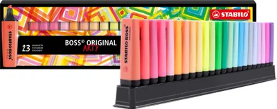 Produktbild von STABILO BOSS ORIGINAL, 23 Stück(e), Mehrfarbig, Meißel, Mehrfarbig, Rechteck, 2 mm