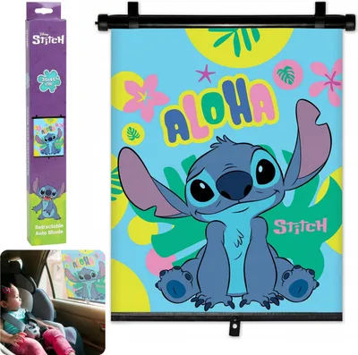 Produktbild von Disney Stitch Sonnenrollo für Auto, für Kinder 36x45 cm