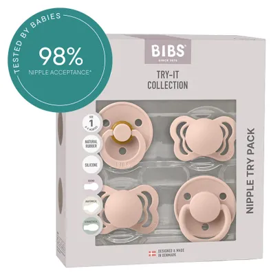 Productafbeelding van Bibs Try-It, klassieke peuterfles, orthodontisch/rond, siliconen, geschikt voor jongens en meisjes