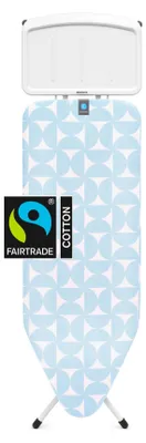 Produktbild von Brabantia Fresh Breeze, Bügelbrett in Originalgröße, Dampfbügeleisen, Blau, Weiß, Muster, Rechteckig, 124 x 45 mm