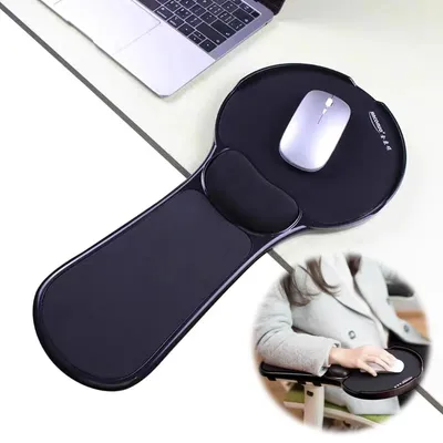 Produktbild von Handgelenkauflage Armauflage Schreibtisch - Ergonomisch - 180 Grad einstellbar - Schwarz - Für Schreibtisch und Stuhllehne
