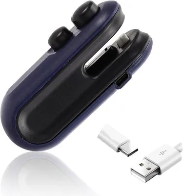 Zdjęcie produktu dla Ręczna zgrzewarka próżniowa 2 w 1 z nożyczkami magnetycznymi, niebieska zgrzewarka próżniowa do torebek spożywczych