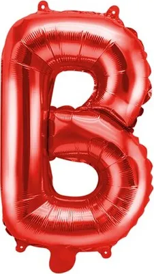 Produktbild von Folienballon Buchstabe „B“, 35cm, rot