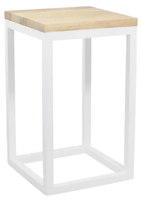 Image de Support en bois pour pots de fleurs - Hauteur : 42 cm - Blanc