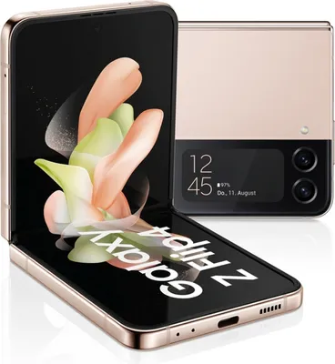 Produktbild von Samsung Galaxy Z Flip4 SM-F721B, 17 cm (6.7"), 8 GB, 128 GB, 12 MP, Android 12, Rosa-Goldfarben