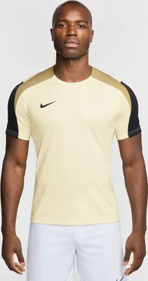 Zdjęcie produktu dla Nike M Nk Df Strk Top Ss Pale Ivory/Black/Jersey Gold/B Pale Ivory/Black/Jersey Gold/B L
