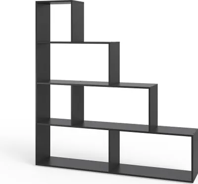 Produktbild von Vicco Treppenregal , 163 x 155 cm, Schwarz/Schwarz