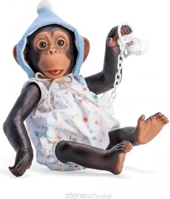 Produktbild von Spielzeugtier Affe Lola 32 cm Animal Reborn Vinyl realistisch bewegliche Gliedmaßen Vanilleduftend