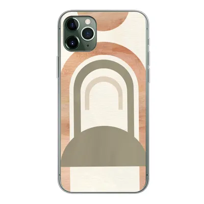Produktbild von MuchoWow® Handyhülle Schutzhülle Hülle für iPhone 11 Pro Max Rosa - Grün - Abstrakt Silikon Softcase Handy Hülle - Schutz