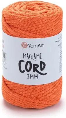 Zdjęcie produktu dla Yarn Art Macrame Cord 3 mm 85 m 800 Orange Sznurek
