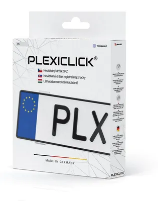 Produktbild von Plexiclick Transparenter Kennzeichenhalter V1 Transparent (110 mm)