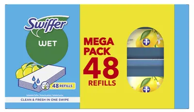 Obrázok produktu pre Swiffer 8700216718400 Swiffer WET REFILLS Feuchte Bodentücher Mikrofaser, 48 St.