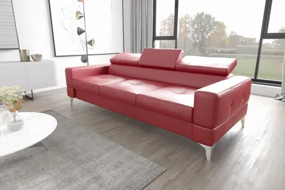 Produktbild von Dreisitzer Couch Polster Design Sofa Moderne 3er Sitz Zimmer Möbel Rosa Sofas