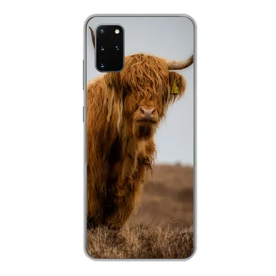 Produktbild von MuchoWow® Handyhülle Schutzhülle Hülle für Samsung Galaxy S20 Plus Schottischer Highlander - Düne - Gras Silikon Softcase Handy Hülle - Hartschale