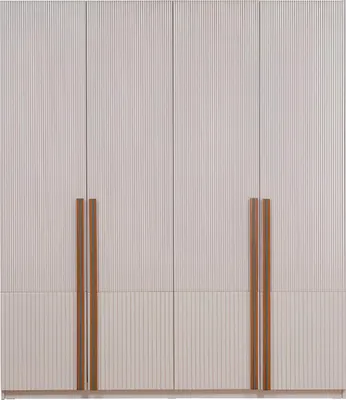 Image de Armoire en bois élégante Armoire de rangement beige Armoire de rangement