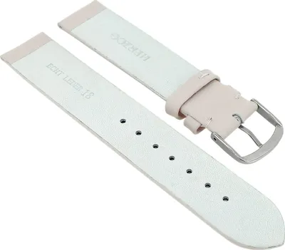 Produktbild von Herzog Beach II > Uhrenarmband rosa > glattes Leder > gleichlaufend, Stegbreite:22mm, Schließe:Silbern