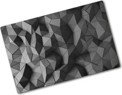Produktbild von Tulup Glas Herdabdeckplatte - 80x52 cm - Glaskeramikkochfeld-Abdeckung Spritzschutz Glasabdeckplatte - Einteilig - Kunst: Modern & Klassisch - 3D-Abstraktion - Grau