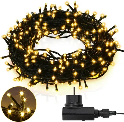 Imagen del producto de Cadena de luces Jayseuw de 30 metros, con 300 LEDs, 8 modos de iluminación, ideal para fiestas, Navidad, bodas y decoración, luz cálida