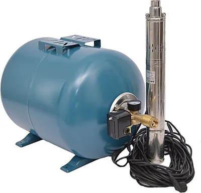 Image de Station de pompage pour eau domestique de 100 litres, avec pompe pour puits profonds, 11 bars, 2400 litres/heure