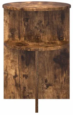 Produktbild von Möbel Konsolentische - Braun - CLORIS Beistelltisch Geräucherte Eiche Ø 39,5x55 cm Holzwerkstoff,6.9 Kg - 339358