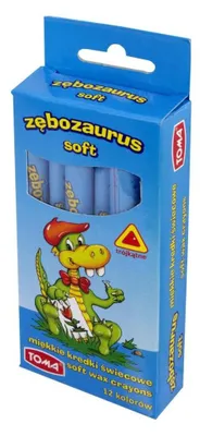 Produktbild von TOMA Zębozaurus Wachsmalstifte, 12 Farben, Dreieckig