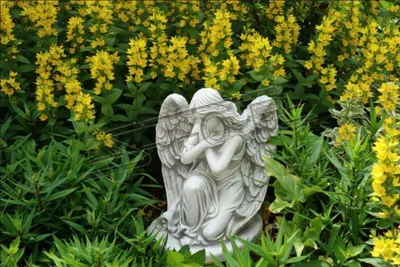 Produktbild von Grabschmuck Grab Stein Dekoration Engel Figur Skulptur Gott Heilig 36cm S101203