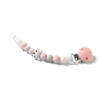 Produktbild von BabyOno Schnullerkette Natural Nursing - Fuchs Rosa