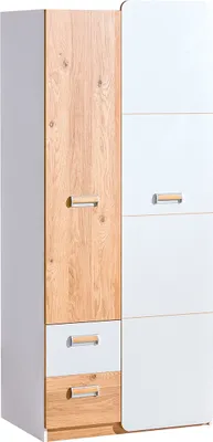Image de Minio, Armoire "LORETO 1", couleur chêne blanc / nash