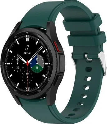 Produktbild von Strap-it Samsung Galaxy Watch 4 Classic 42mm Armband Silikon (Dunkelgrün)