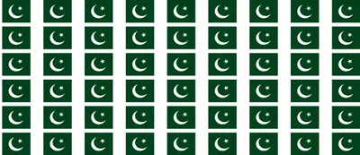 Produktbild von Mini Aufkleber Set - Pack glatt - 20x12mm - selbstklebender Sticker - Pakistan - Flagge / Banner / Standarte fürs Auto, Büro, zu Hause und die Schule - 54 Stück
