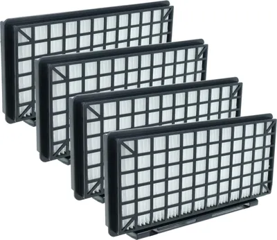 Produktbild von vhbw 4x Staubsaugerfilter kompatibel mit Siemens VSZ6GP126604, VSZ6GPX101, VSZ6GP12CH04, VSZ6GP12CH01 Staubsauger - HEPA-Filter Schwarz Weiß