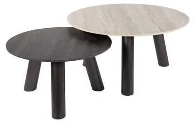 Produktbild von AnLi Style Couchtisch Twin, rund, 2er-Set