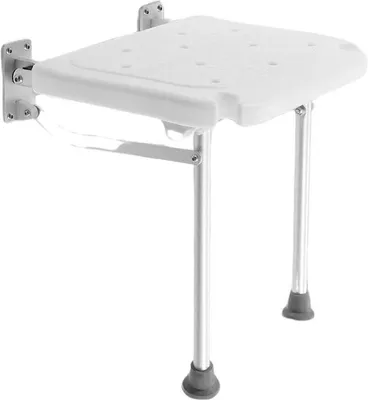 Image de Siège de douche pliable - Siège mural pliable pour douche - Siège mural en aluminium avec siège antidérapant