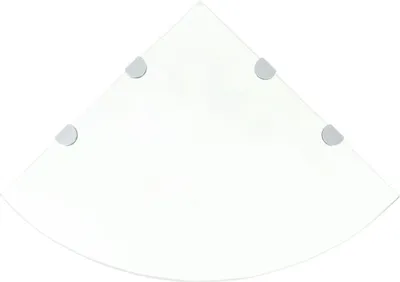 Produktbild von Eckregale 2 Stk. mit Verchromten Halterungen Glas Transparent