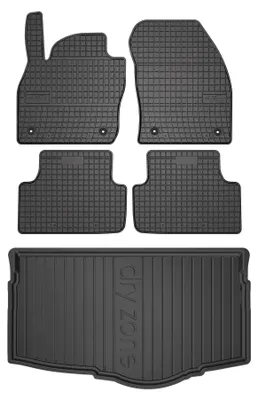 Obrázok produktu pre Gumové autokoberce SolidPRO + vaňa kufra DryZone pre: Volkswagen T-Cross 2019- SUV 5 ks