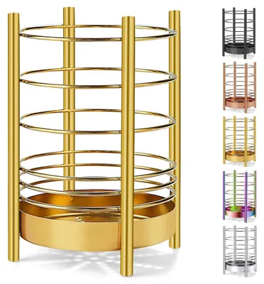 Productafbeelding van RVS Keuken Gereedschap Houder met Gouden Afwerking
