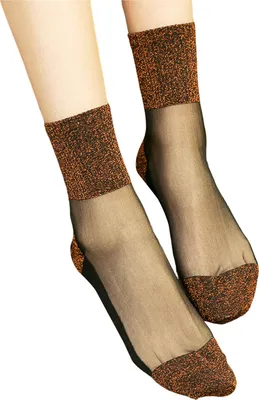 Produktbild von 10 Paar Damen-Söckchen mit durchsichtigem Glitzer, seidig, transparent, glitzernd, ultradünn, glänzend, kurze Socken für Frühling und Sommer