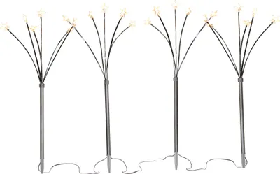 Immagine prodotto di Stella da giardino con 24 LED e timer - set di 4 - Natale Avvento giardino invernale balcone terrazza decorazione per esterni