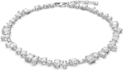 Produktbild von Swarovski Damen Halskette Gema Verschiedene Schliffe, Weiß, Rhodiniert 5639327