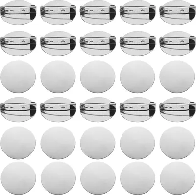 Produktbild von Metallclips 50 Stück, 26 mm, Edelstahl, für Namensschilder und DIY