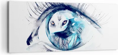 Produktbild von Bild auf Leinwand - Leinwandbild - Wildnis fantasie Augapfel illustration - 120x50cm - Wand Bild - Wanddeko - Leinwanddruck - Bilder - Kunstdruck - Leinwand bilder - Wandkunst - AB120x50-3098