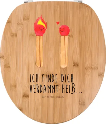 Produktbild von Mr. & Mrs. Panda Toilettendeckel Streichhölzer - Transparent - Geschenk, Klobrille, Klo-Deckel, WC Deckel, Liebesbeweis, Liebesgeschenk, Brille, Hocheitstag, Sitz