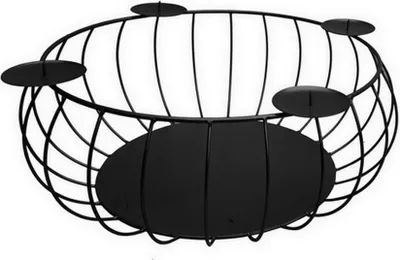 Produktbild von TrendLine Adventskranz Metall Ø 45 x 18 cm schwarz