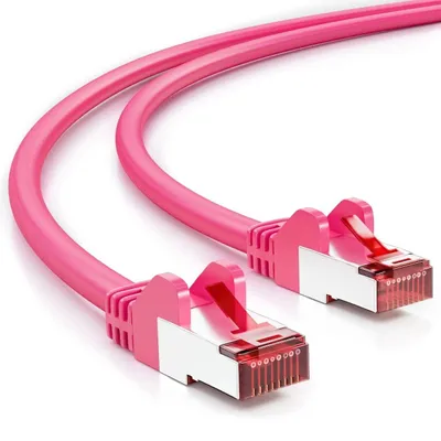 Produktbild von deleyCON 10m Cat6 Netzwerkkabel RJ45 Gigabit 1000 Mbit - Magenta – Größe 10 m
