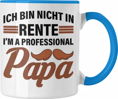 Produktbild von Trendation - Renter Tasse mit Spruch Ruhestand Geschenk Rente Mann Lustig Renteneintritt Abschiedsgeschenk Sprüche Papa (Blau)